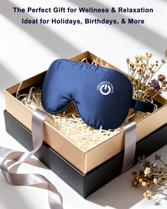 Heated Eye Mask FSA - HSA Eligible Cordless Pure Mulberry Silk Eye Mask for Dry Eyes - Coovoamae