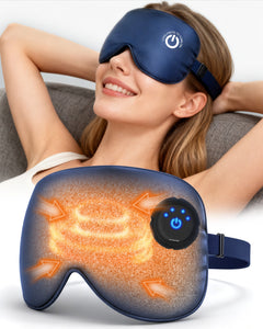 Heated Eye Mask FSA - HSA Eligible Cordless Pure Mulberry Silk Eye Mask for Dry Eyes - Coovoamae