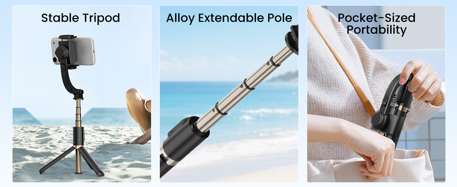 Smartphone Gimbal & Travel Tripod — enhanced product detail