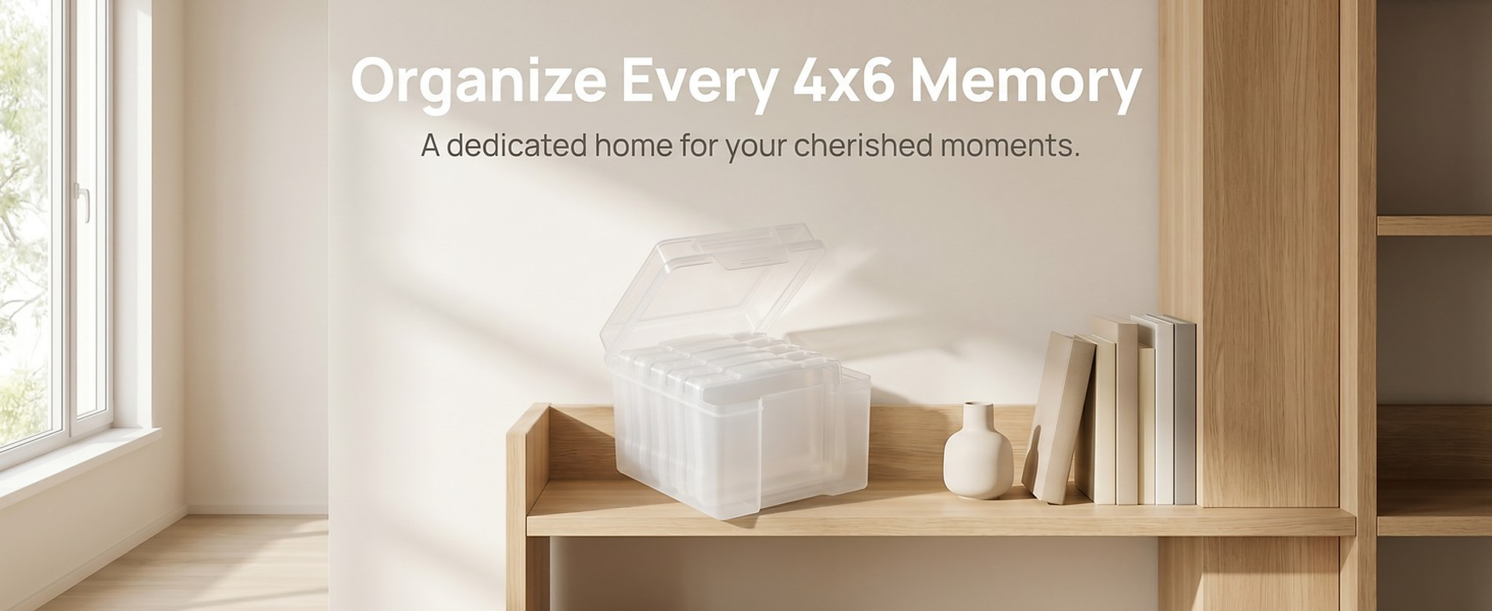 Clear Photo & Card Storage Box Collection — enhanced product detail